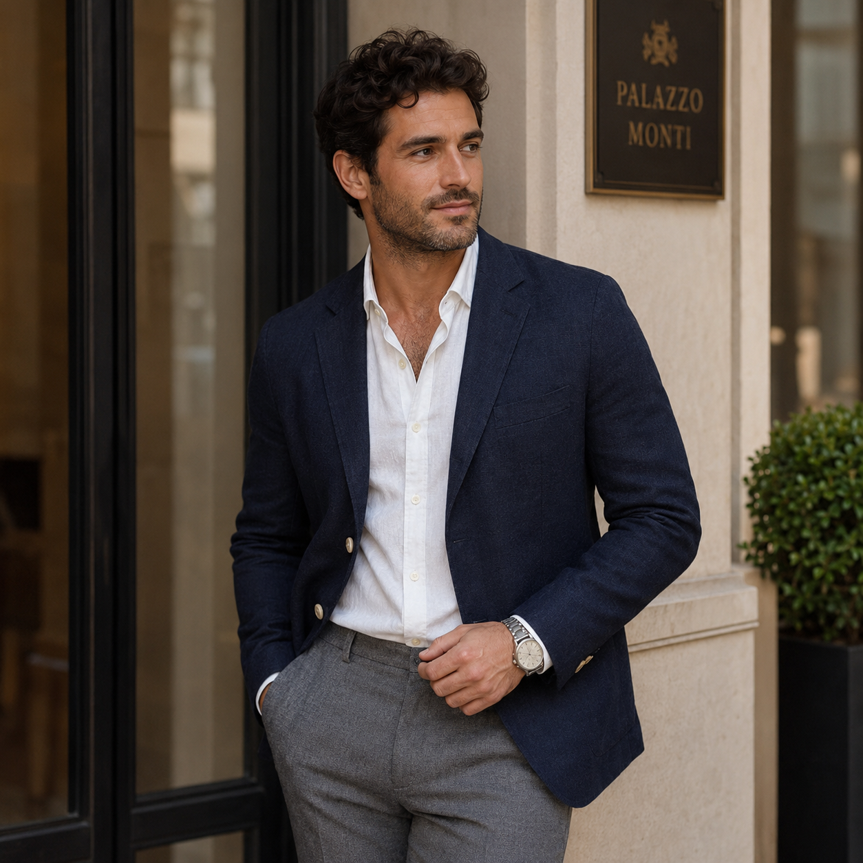 Women's Lightweight Linen-Blend Blazer – Relaxed Fit for Spring and Autumn
