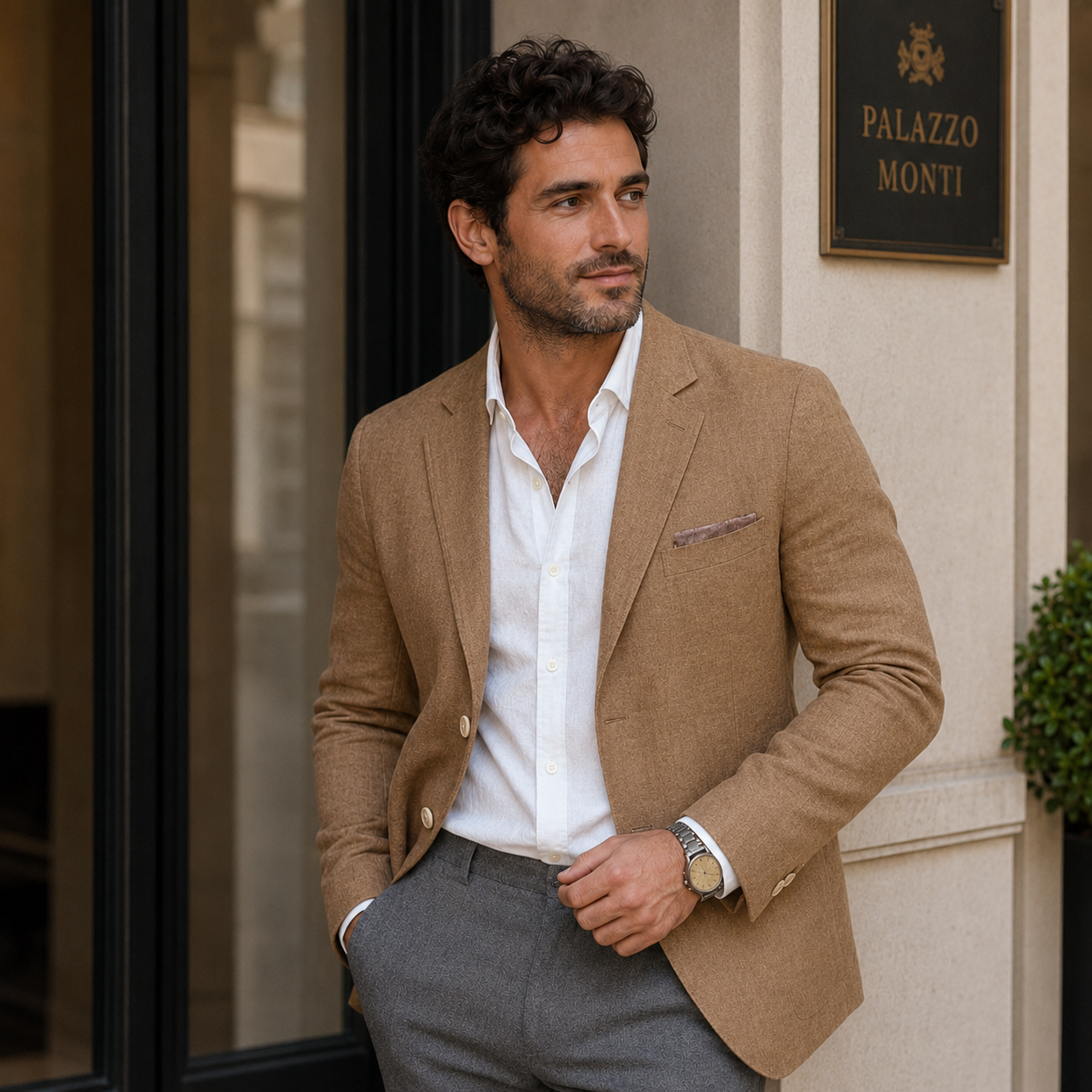 Women's Lightweight Linen-Blend Blazer – Relaxed Fit for Spring and Autumn