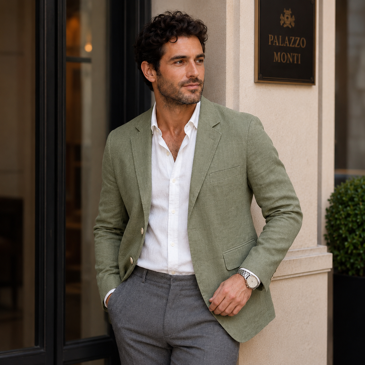Women's Lightweight Linen-Blend Blazer – Relaxed Fit for Spring and Autumn