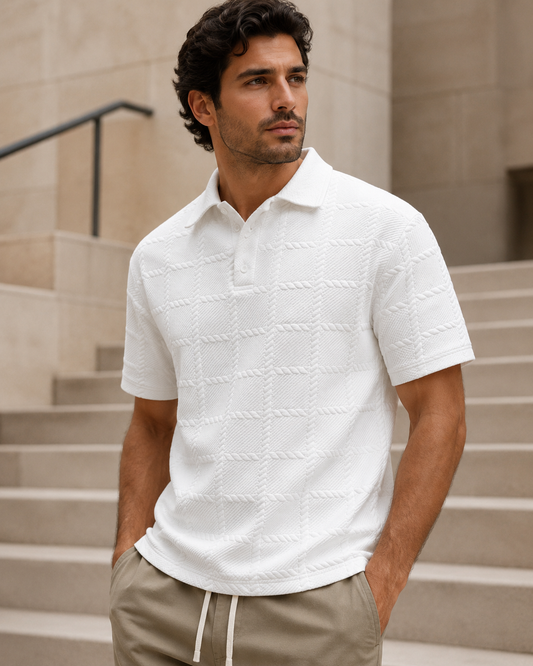 Men's Lightweight Knit Polo Shirts – Tailored Fit with Structured Collar