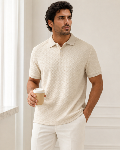Men's Lightweight Knit Polo Shirts – Tailored Fit with Structured Collar