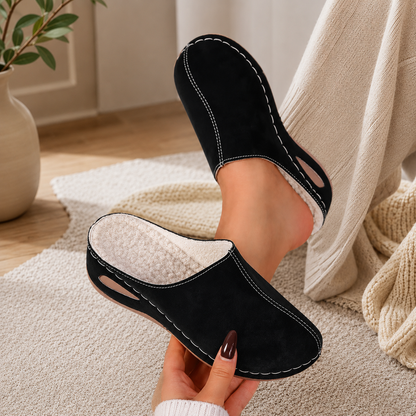 Women's Slip-On Clogs – Wedge Heel with Arch Support