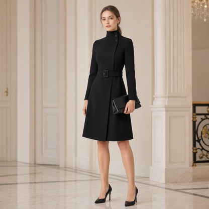 Women's Midi Dress – Belted Waist, Flattering Fit