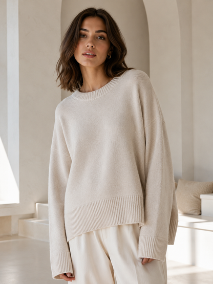 Women’s Oversized Knit Sweater – Relaxed Fit