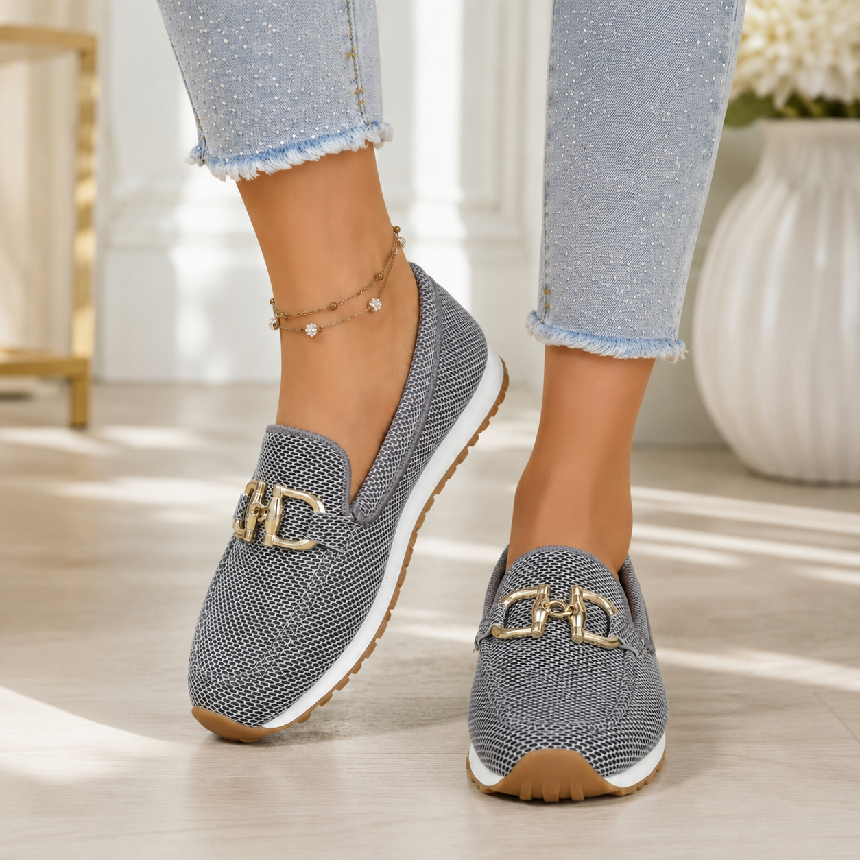 Women's Orthopedic Loafers – Ergonomic Support and Slip-On Design