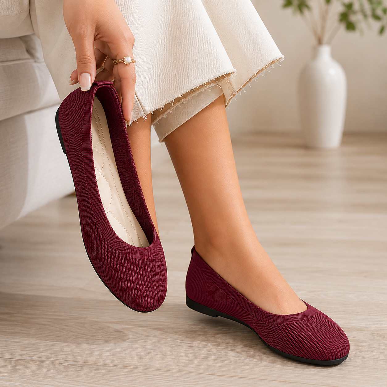 Women's Breathable Flyweb Flat Shoes – Lightweight Orthopedic Support