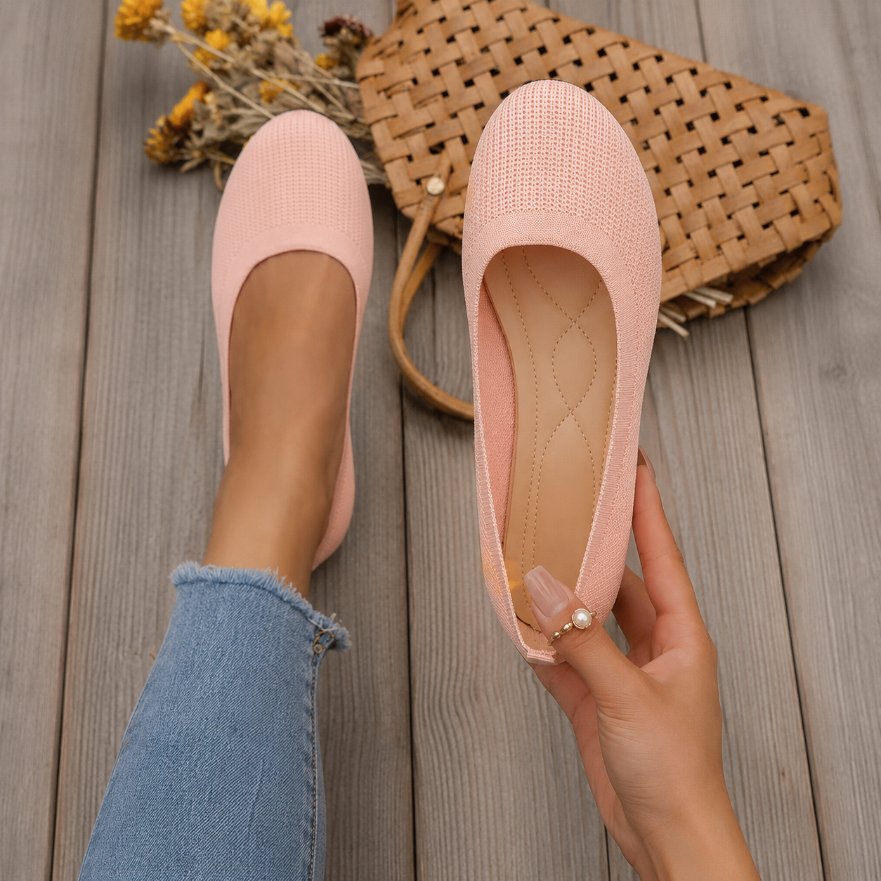 Women's Breathable Flyweb Flat Shoes – Lightweight Orthopedic Support