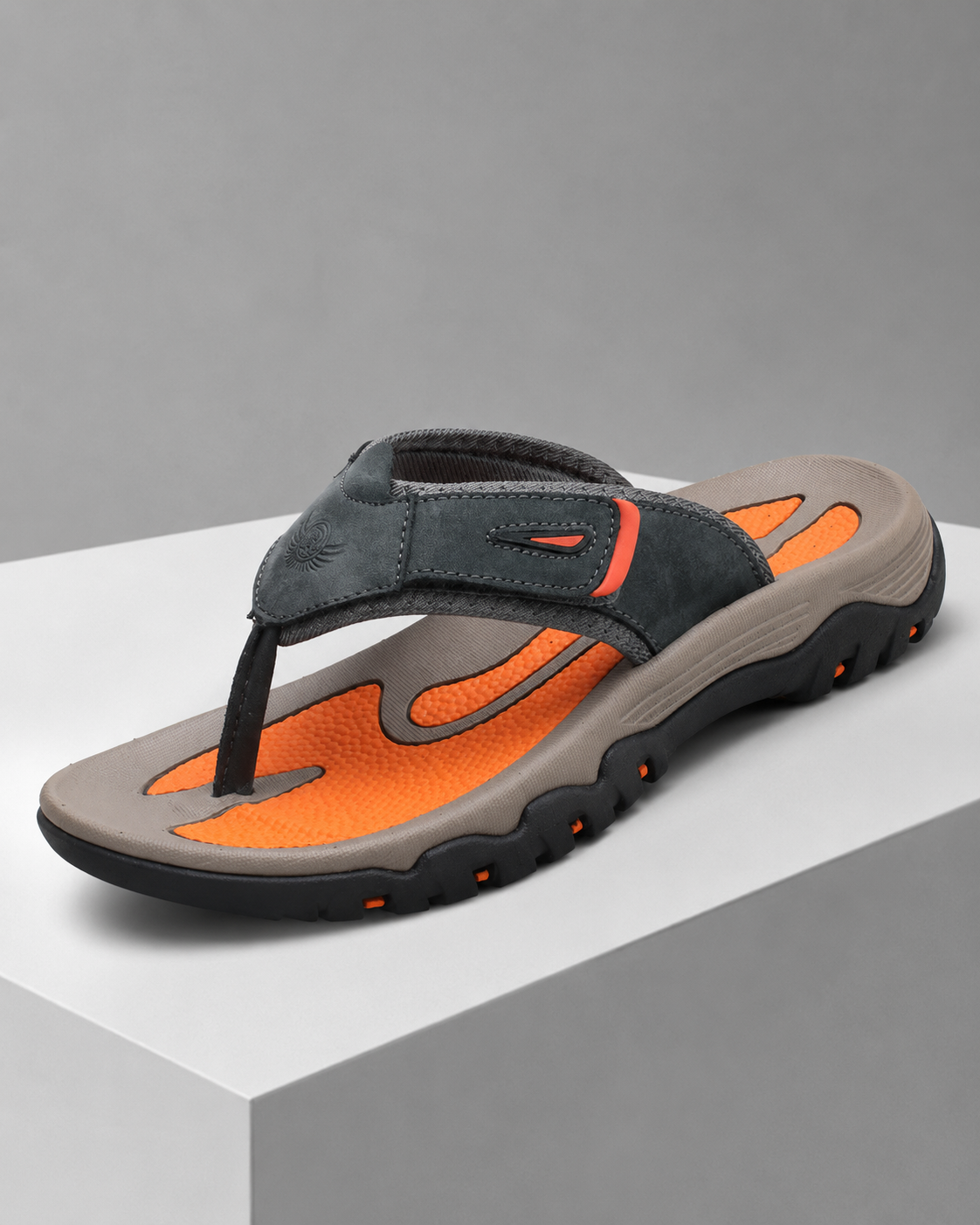Men's Leather Sandals - Ergonomic Footbed and Secure Toe Post