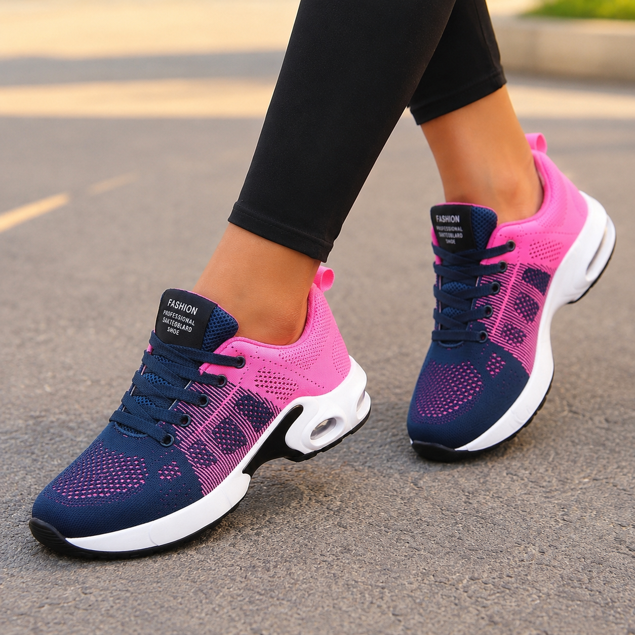 Women's Breathable Knit Air Cushion Sneakers – Orthopedic Comfort