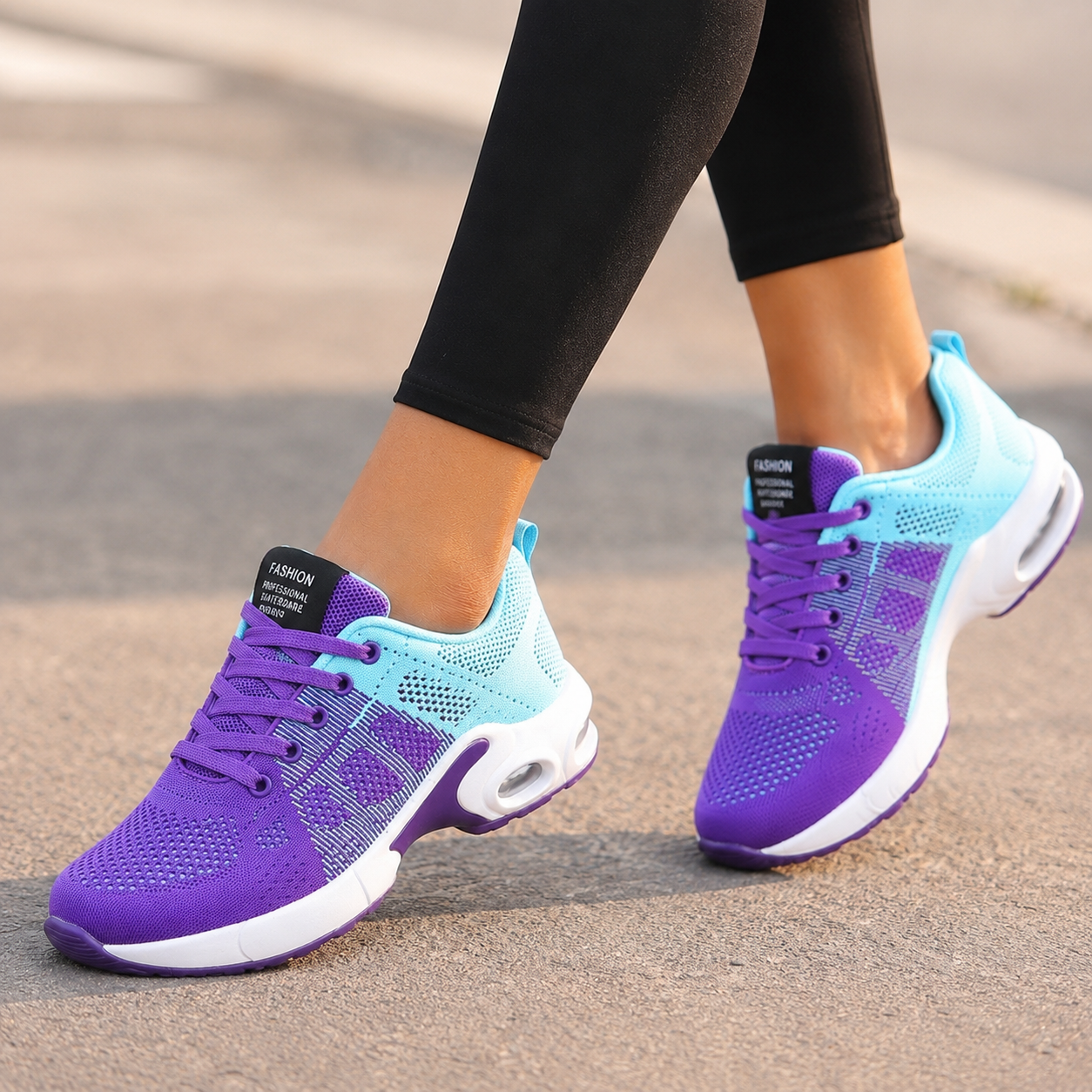 Women's Breathable Knit Air Cushion Sneakers – Orthopedic Comfort
