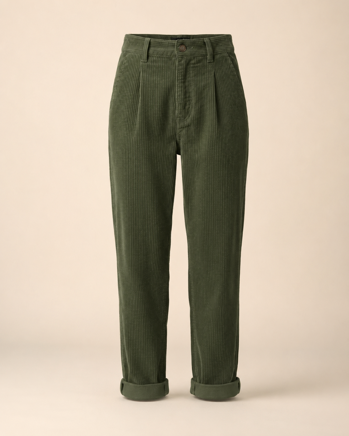 Women's Premium Corduroy Trousers – High Elastic Waistband