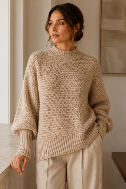 Women's Knit Cardigan – Relaxed Fit with Softly Textured Finish