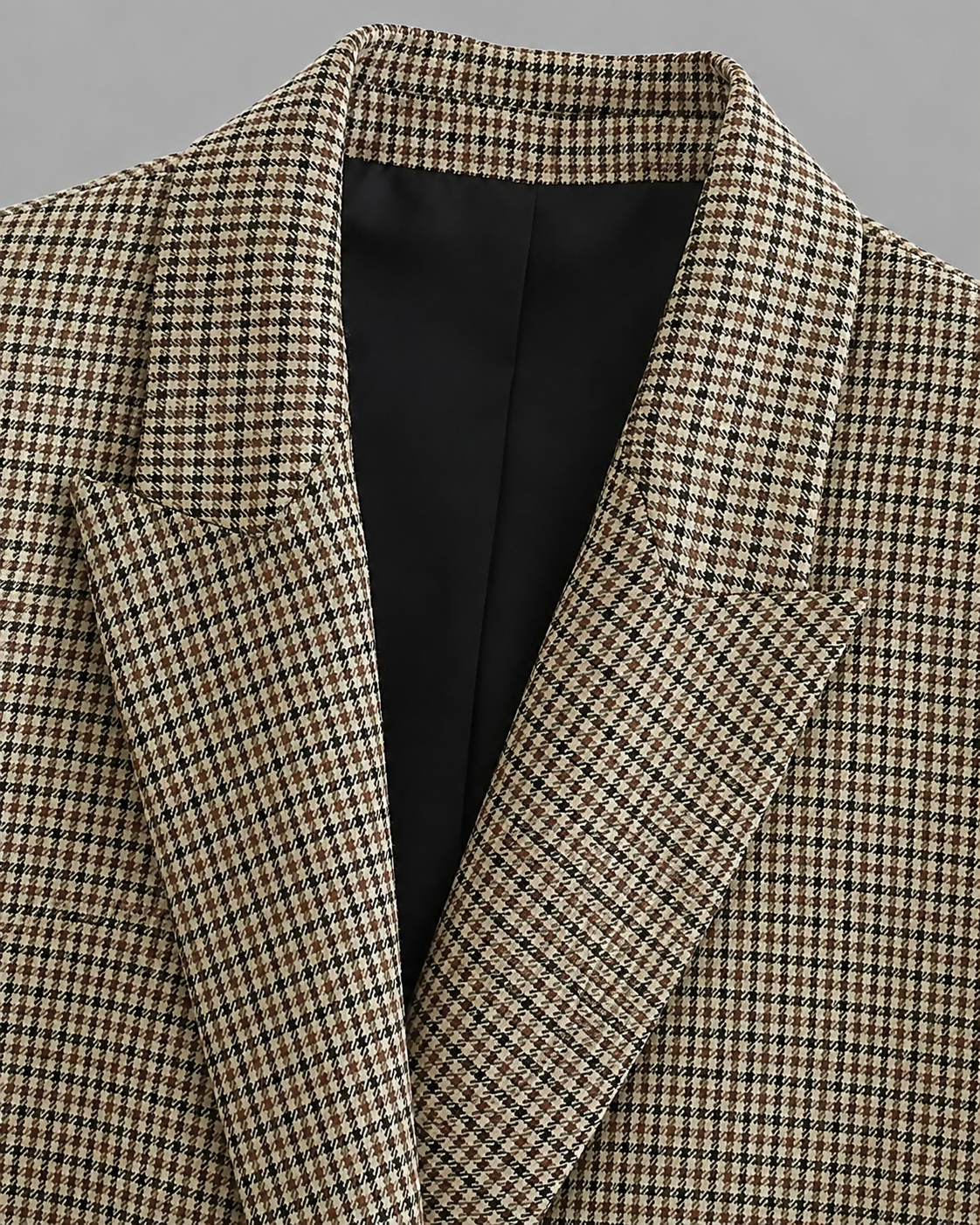 Women's Plaid Blazer Coat – Double Breasted with Flap Pockets