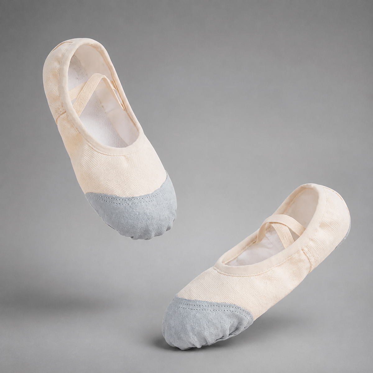 Girls' Canvas Ballet Shoes – Soft Sole for Dance and Training