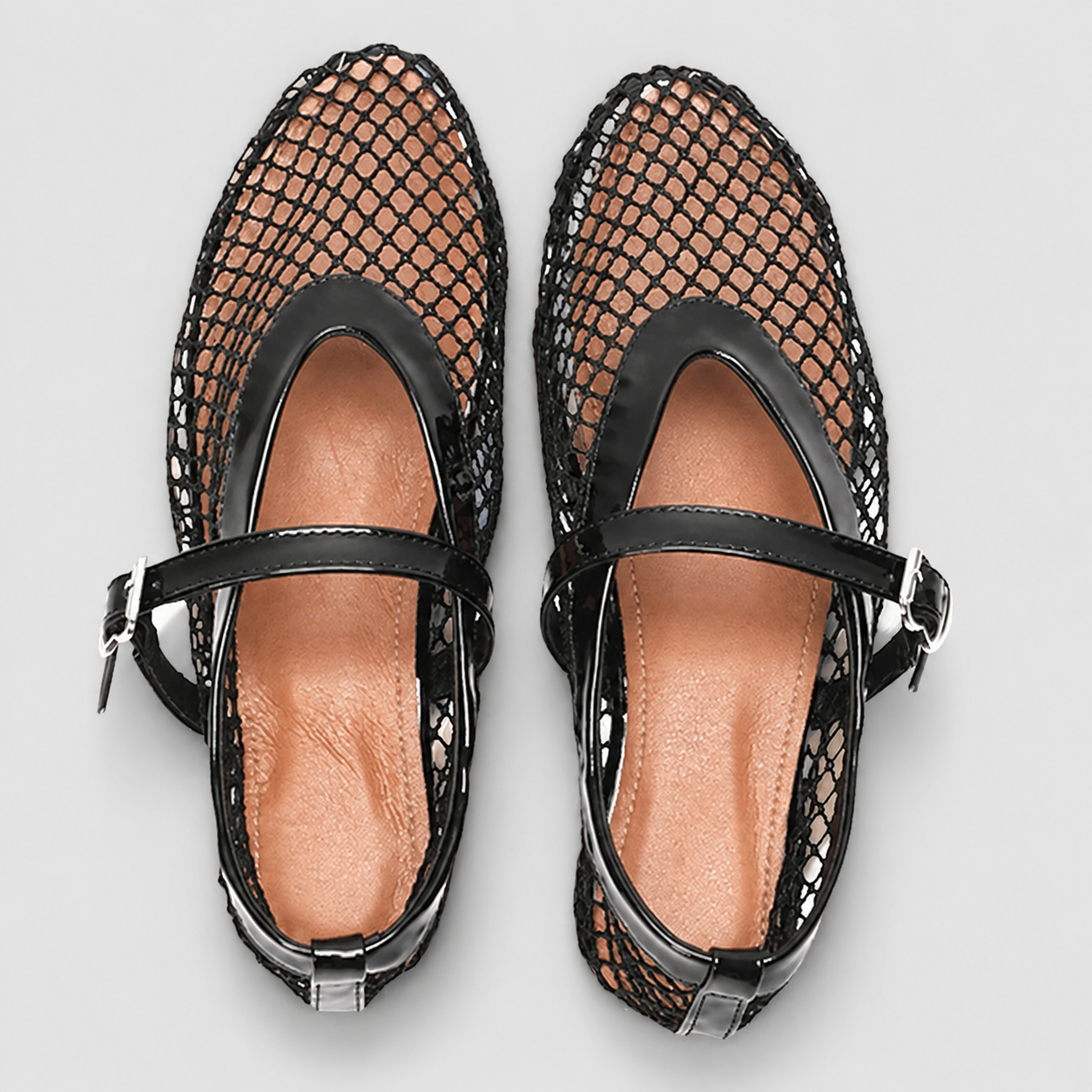 Women's Lightweight Mesh Ballet Flats – Round Toe Design
