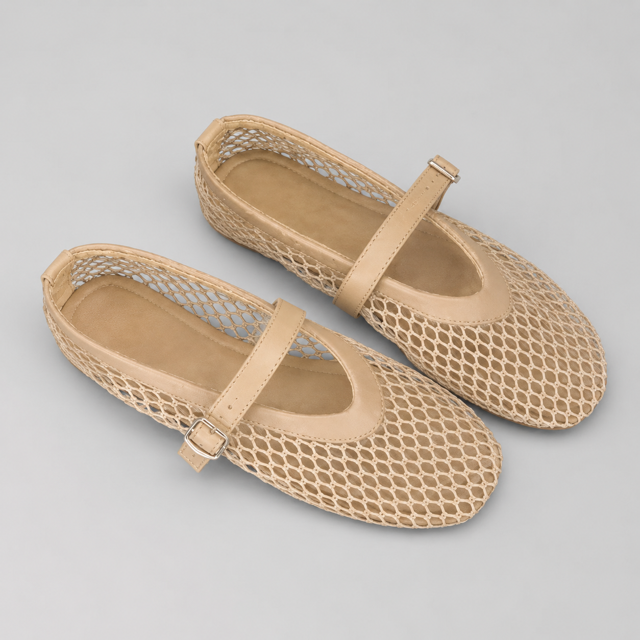 Women's Lightweight Mesh Ballet Flats – Round Toe Design