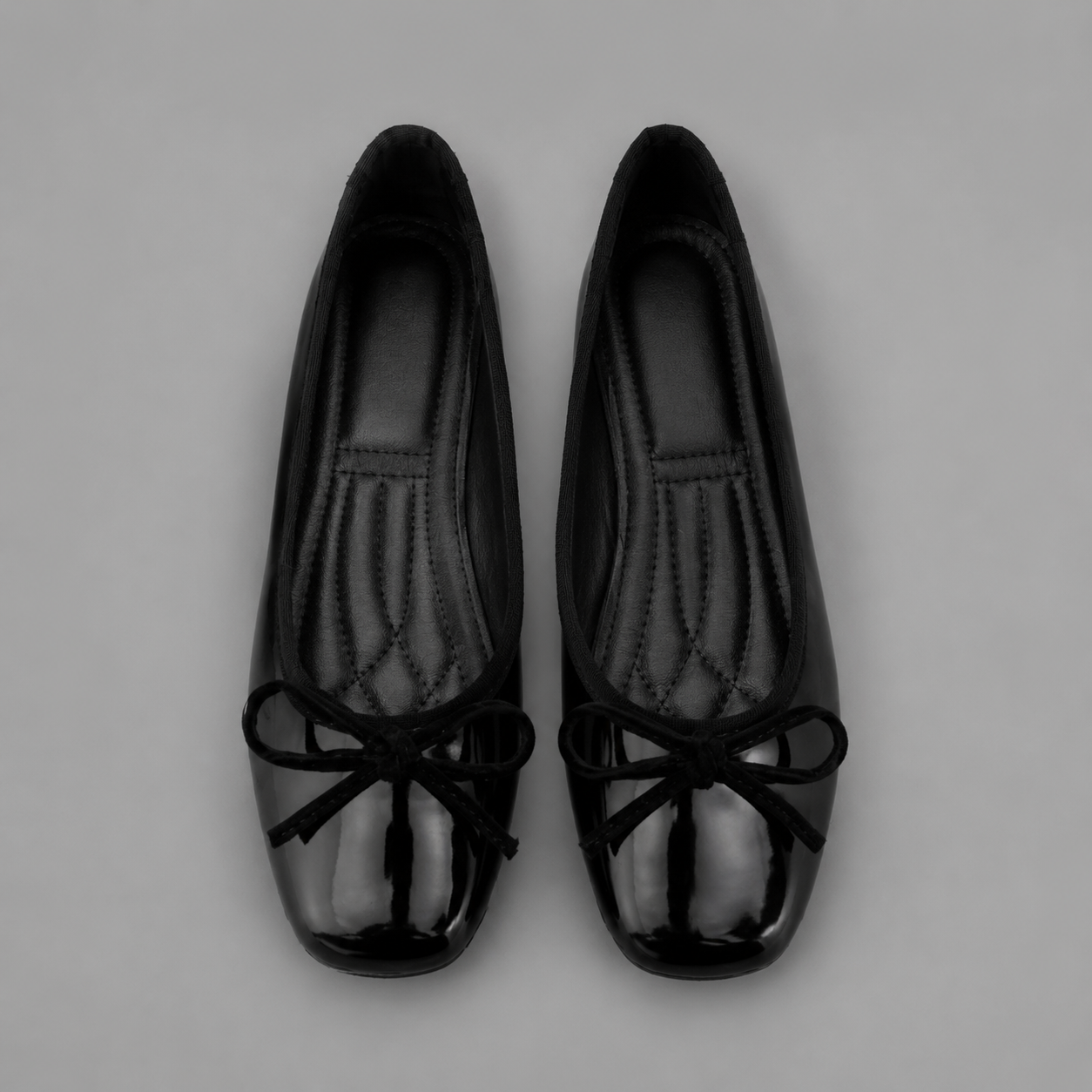 Women's Patent Leather Ballet Flats – Square Toe – Soft Sole – Slip-On