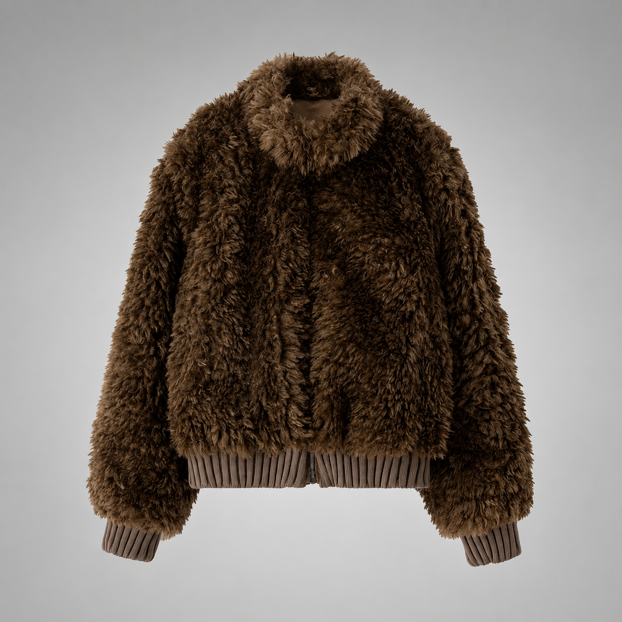 Women's Thick Plush Cotton Jacket – Stand Up Collar