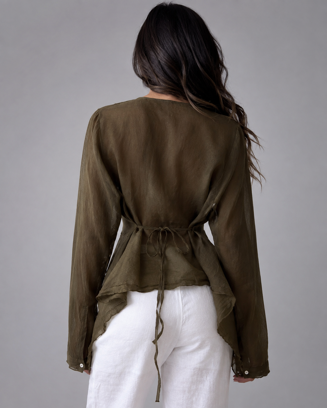 Women's Relaxed Fit Cotton Linen Long Sleeve Shirt – Casual Summer Top