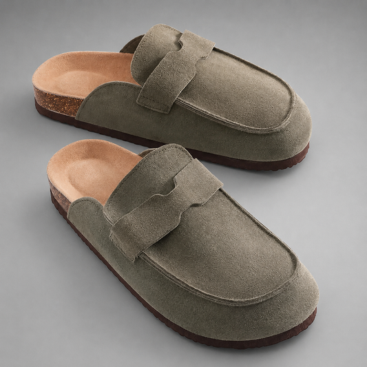 Unisex Cork Suede Clogs – Antislip with Arch Support