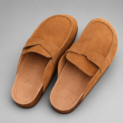 Unisex Cork Suede Clogs – Antislip with Arch Support