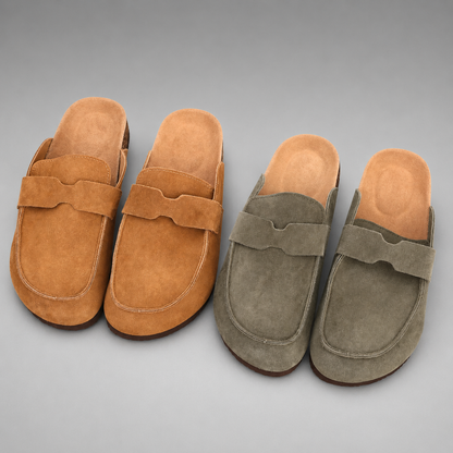 Unisex Cork Suede Clogs – Antislip with Arch Support