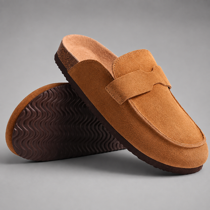 Unisex Cork Suede Clogs – Antislip with Arch Support