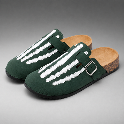 Cork Clogs – Arch Support with Striped Pattern