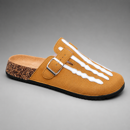 Cork Clogs – Arch Support with Striped Pattern