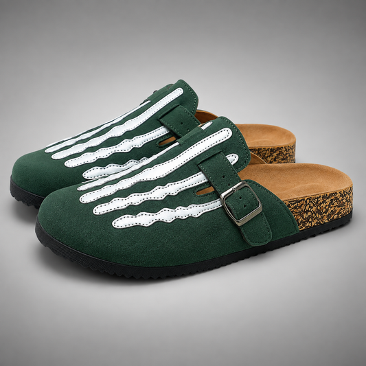 Cork Clogs – Arch Support with Striped Pattern