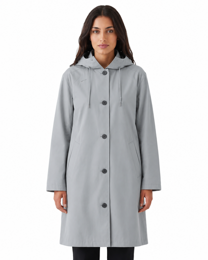 Women's Lightweight Waterproof Trench Coat – Hooded Design