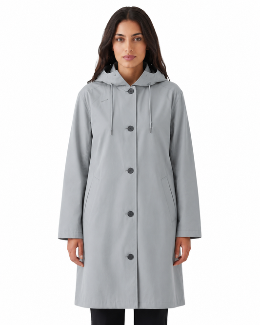 Women's Lightweight Waterproof Trench Coat – Hooded Design