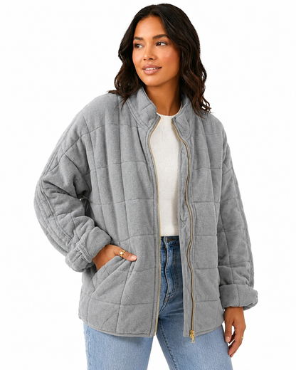 Women's Lightweight Quilted Jacket – Relaxed Fit for Winter