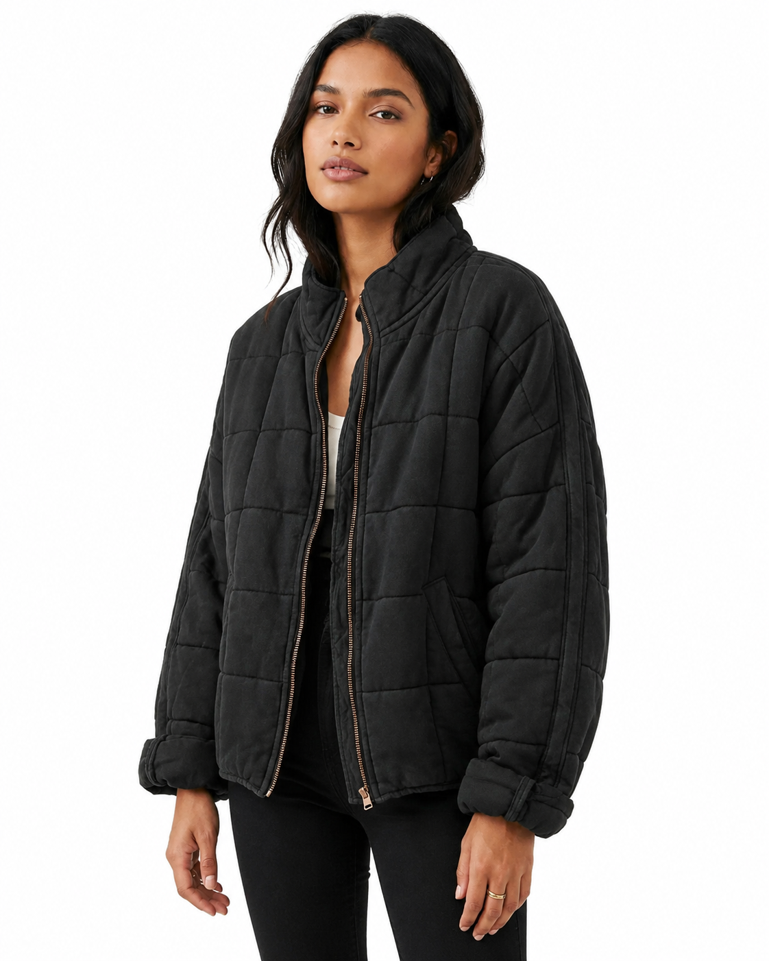 Women's Lightweight Quilted Jacket – Relaxed Fit for Winter