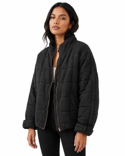 Women's Lightweight Quilted Jacket – Relaxed Fit for Winter