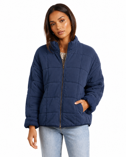 Women's Lightweight Quilted Jacket – Relaxed Fit for Winter