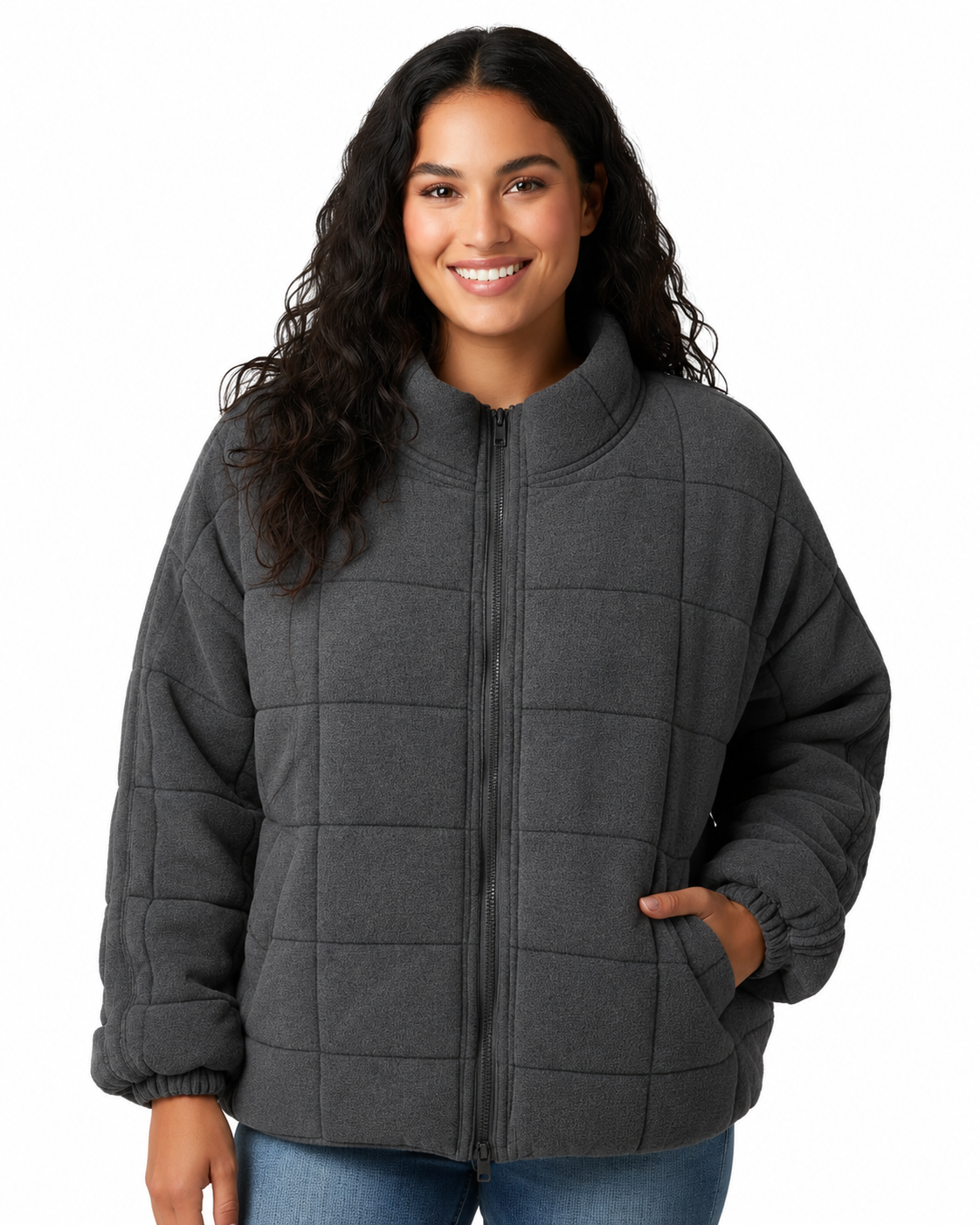 Women's Lightweight Quilted Jacket – Relaxed Fit for Winter