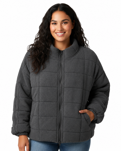 Women's Lightweight Quilted Jacket – Relaxed Fit for Winter