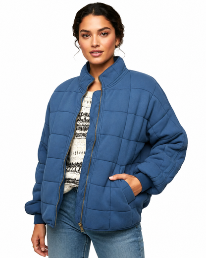 Women's Lightweight Quilted Jacket – Relaxed Fit for Winter