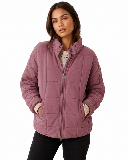 Women's Lightweight Quilted Jacket – Relaxed Fit for Winter