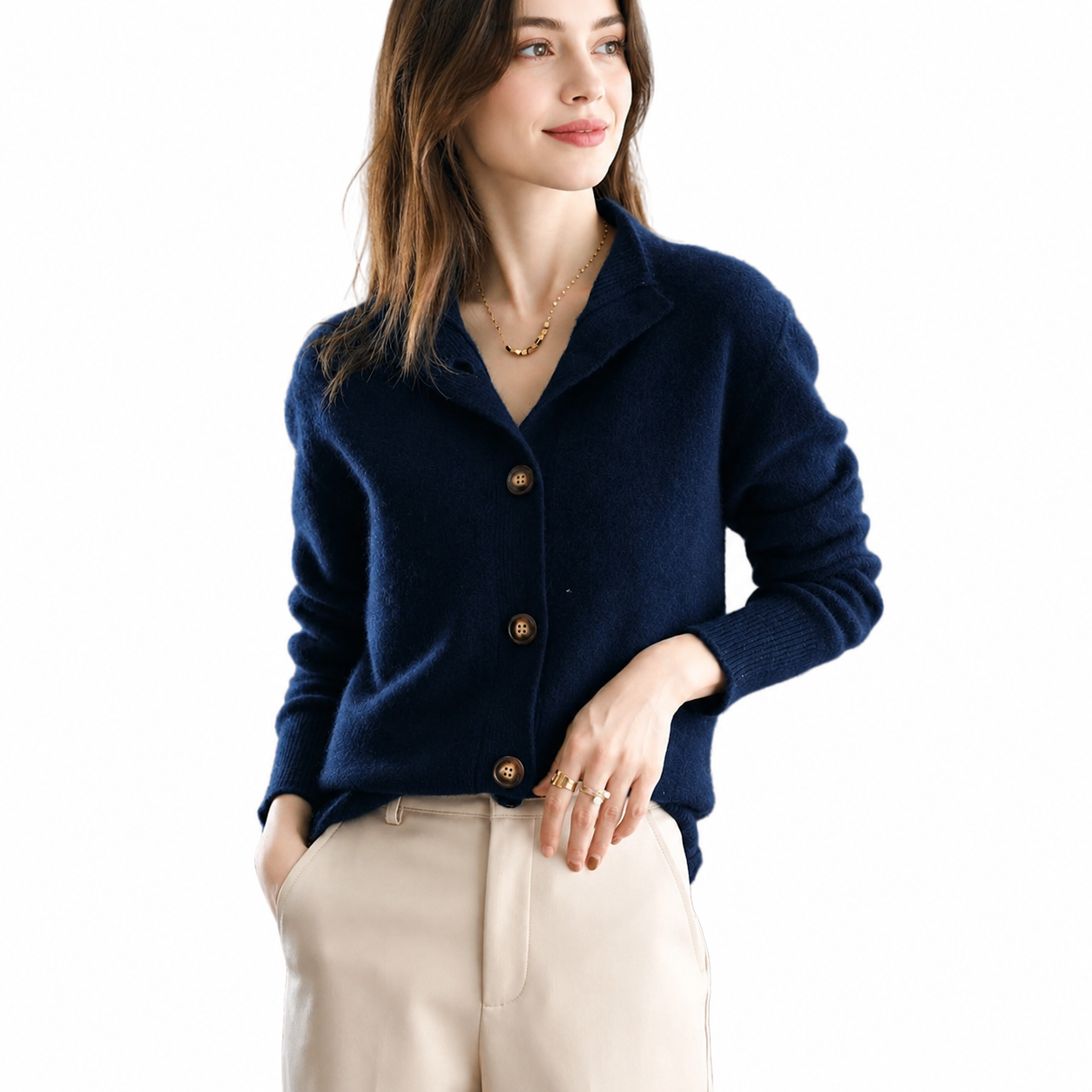 Women's Lightweight Cardigan – Classic Design, Available in Sizes S-2XL