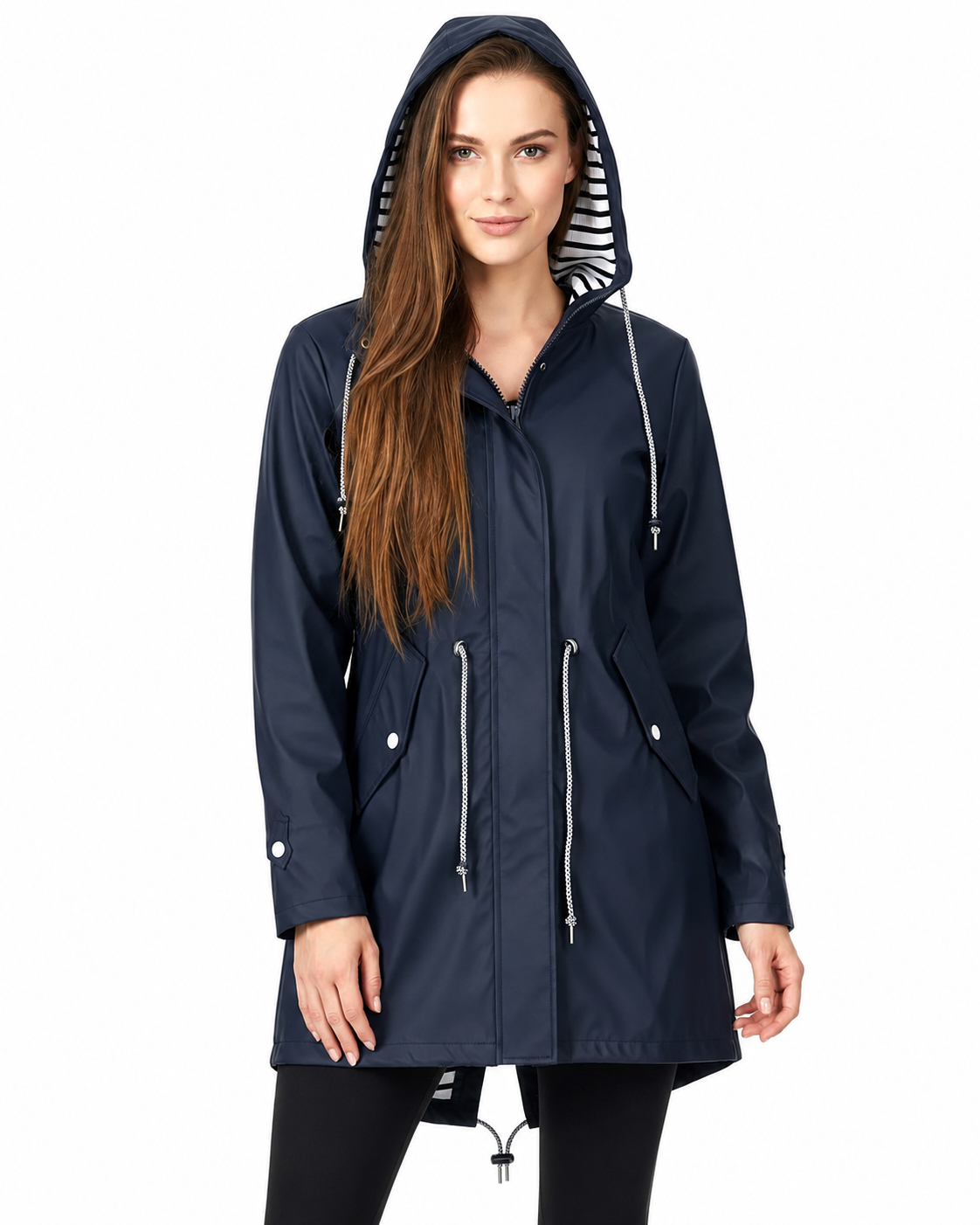 Women's Lightweight Waterproof Rain Jacket – Adjustable Hood