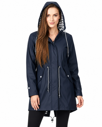 Women's Lightweight Waterproof Rain Jacket – Adjustable Hood