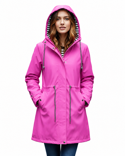Women's Lightweight Waterproof Rain Jacket – Adjustable Hood