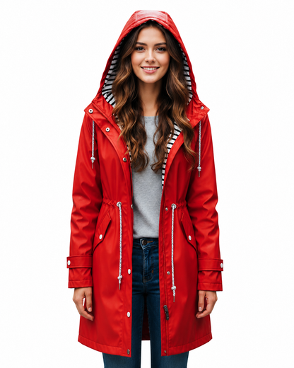 Women's Lightweight Waterproof Rain Jacket – Adjustable Hood