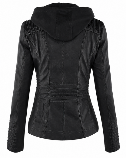 Women's Lightweight Weatherproof Jacket – Hood with Drawstring, Windproof Hem