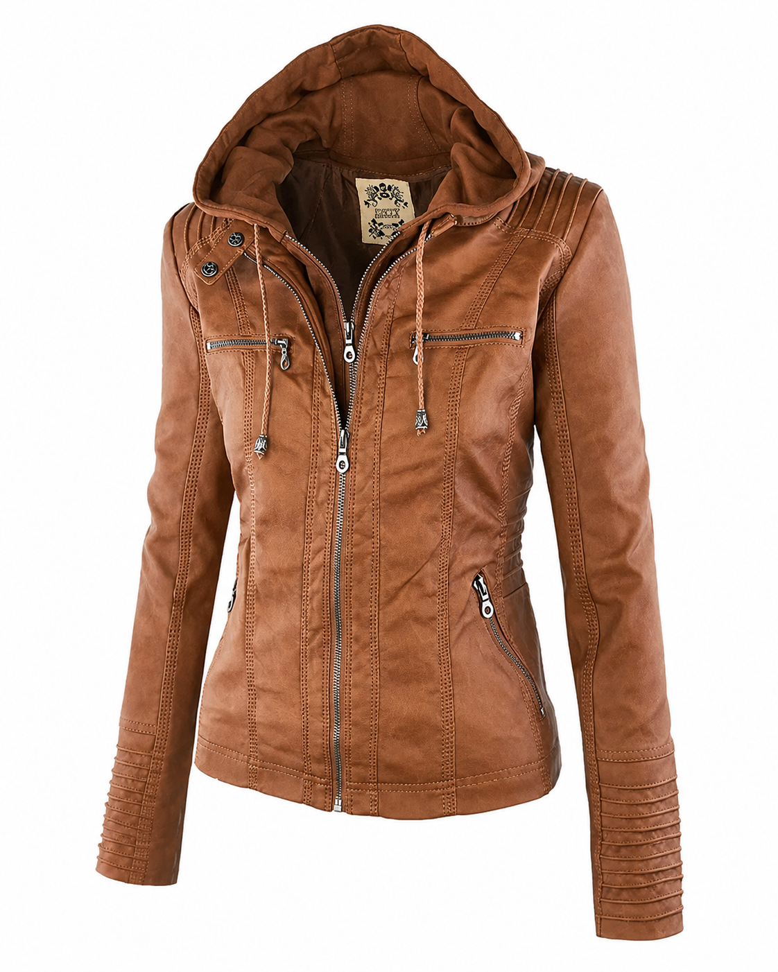 Women's Lightweight Weatherproof Jacket – Hood with Drawstring, Windproof Hem