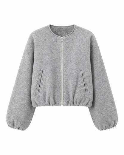 Women's Loose Fit Bomber Jacket – Versatile Style with Quality Materials