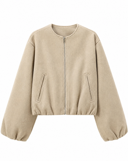 Women's Loose Fit Bomber Jacket – Versatile Style with Quality Materials