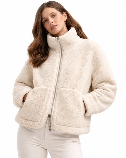 Women's Oversized Fleece Jacket – Teddy Style for Cooler Weather
